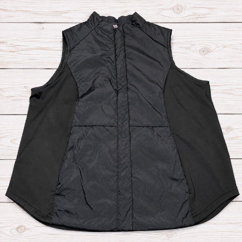 Spyder Active Women's Black Puffer Vest Stretch Side Panels Gorpcore XL 1285